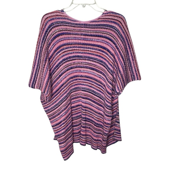 GAP FOR GOOD Open Front Short Sleeve Spacedye Cardi In Pink/Purple/Blue M ✨NWOT✨ - Picture 5 of 10